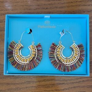 Parker Rose Vibrant Fringe Hoop Earrings